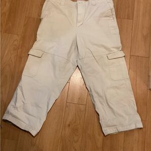 Old Navy Light Tan Cargo Barrel leg Pants